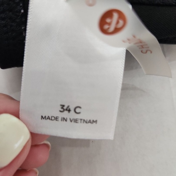 Shade & Shore Bikini Top Womens Size M Black Push-Up Criss-Cross Tie Back - Picture 6 of 9